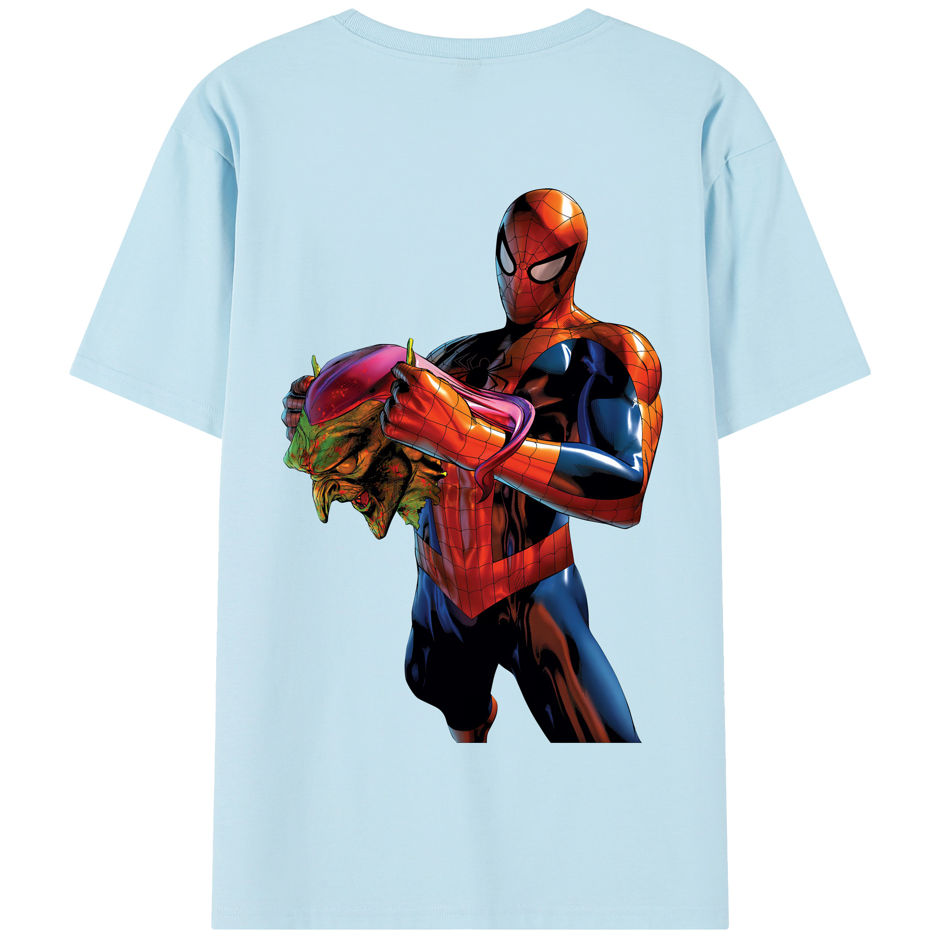 Spider Man スパイダーマン 綿100％半袖Tシャツ（背面プリント）